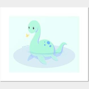 Kawaii fantasy animals - Nessie Posters and Art